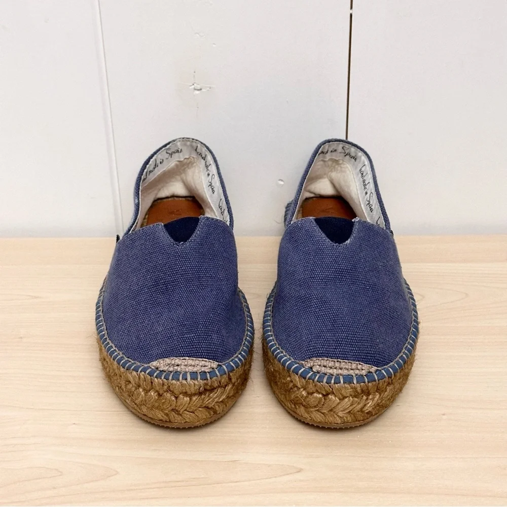 Viscata Barceloneta Canvas Espadrille Flats In Blue Size 7